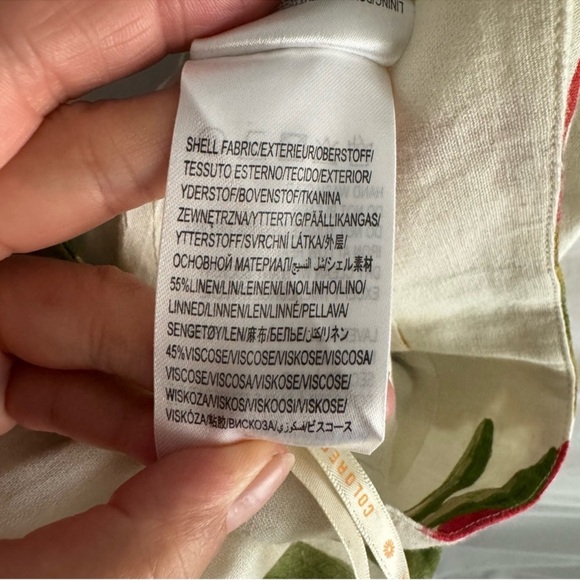 Farm Rio Spring Forest Green Red Tropical Leaf Print Mini Wrap Skirt Size S - Picture 15 of 16